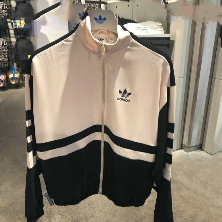 Adidas Originals Womens Track Top Jacket Black/Linen Adidas DH4198 Jacket 3 Stripes Coat