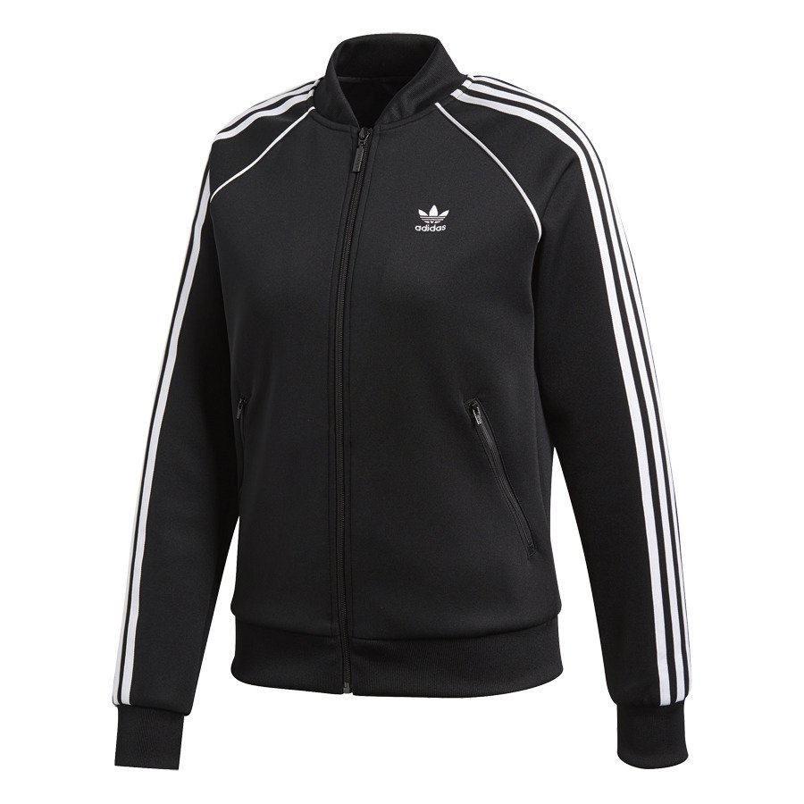 Adidas SST Track Jacket Womens Superstar Track Jacket CE2392 Black SST Track Jacket