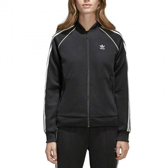 Adidas SST Track Jacket Womens Superstar Track Jacket CE2392 Black SST Track Jacket