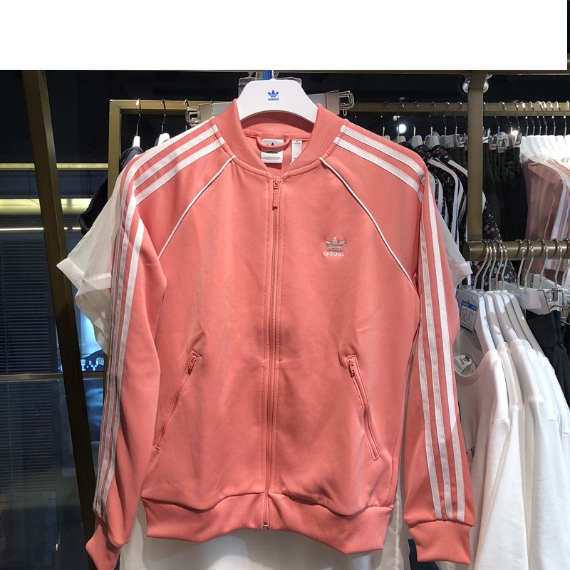 Adidas Original SS Track Top Women Pink DH3162 Superstar Full Zip Jacket