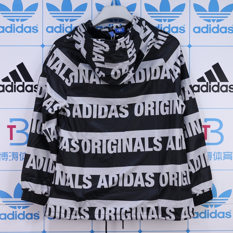 Adidas Womens Windbreaker Jacket Black BR7859 Berlin Hoody