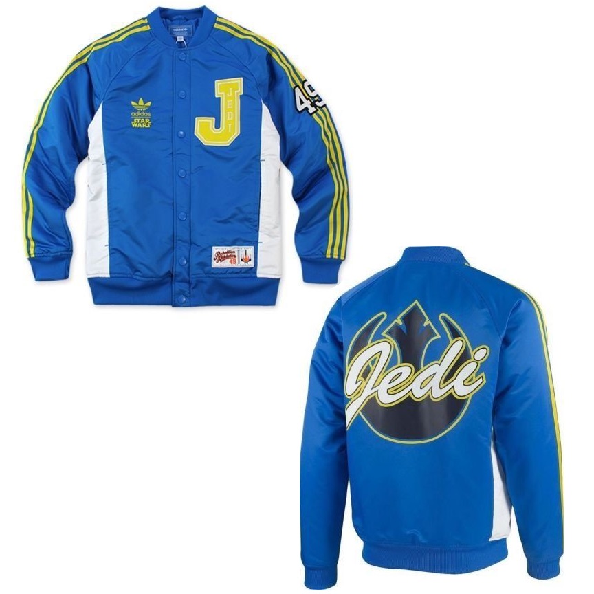 Original Adidas Star Wars Jedi Varsity P01676 Coat THICKEN BLUE JACKET