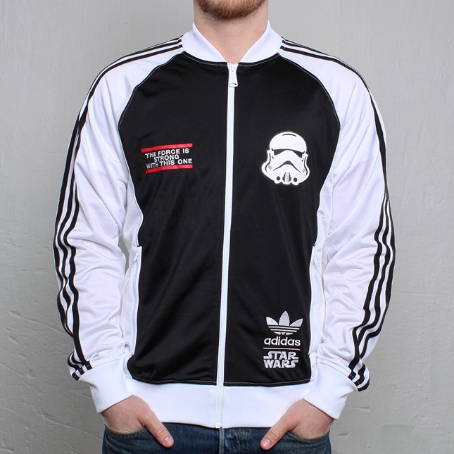 Original Adidas Star Wars Death Star V33809 White Track Top Jacket