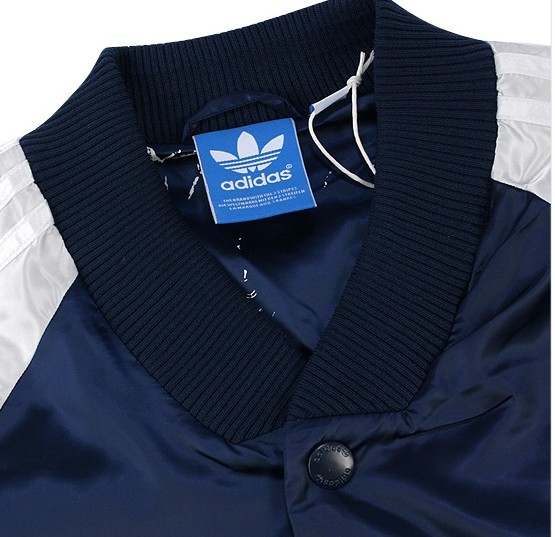 Original Adidas NWT Mens V33840 Star Wars Jacket Satin Jacket Dark Indigo Track Adidas Silk Embroidery