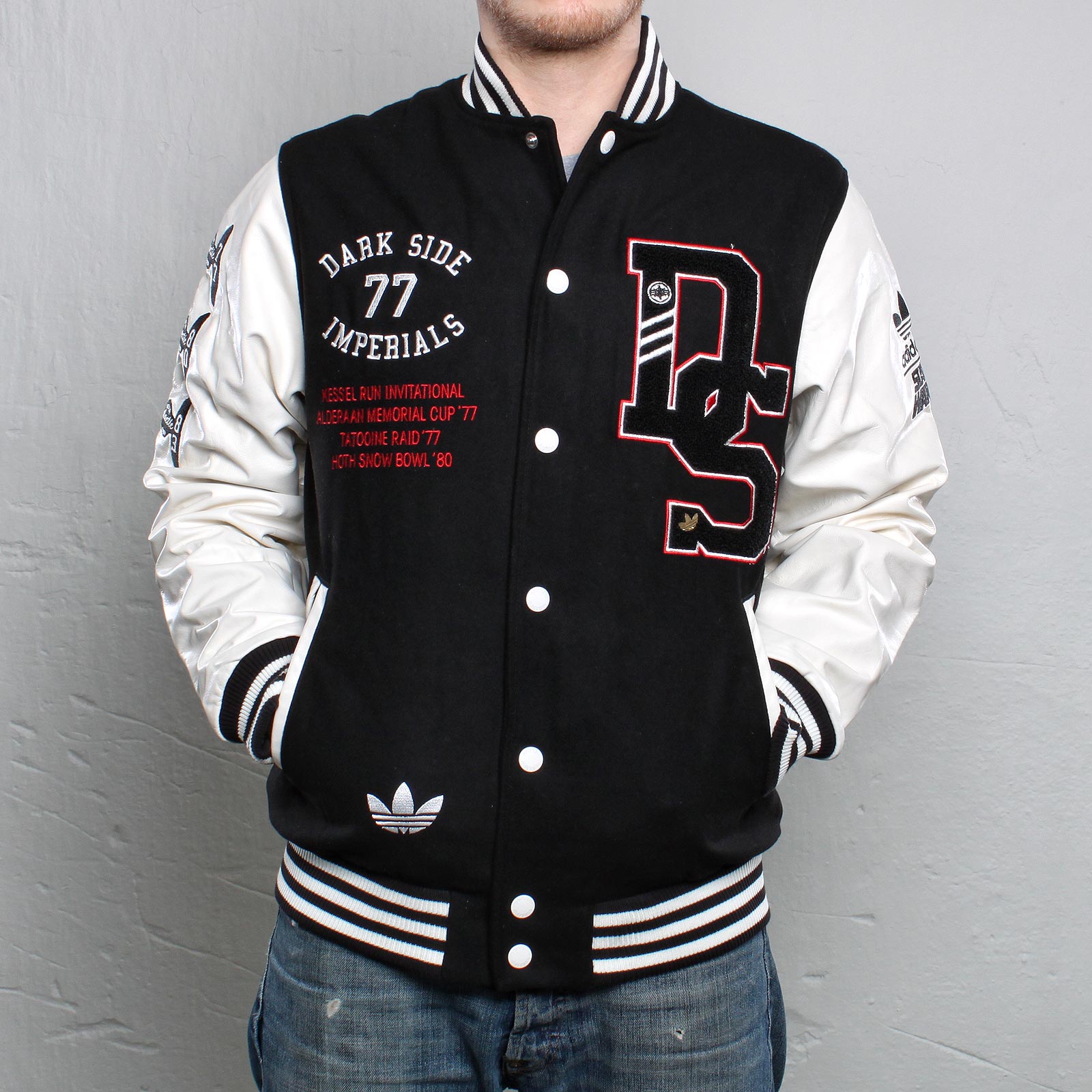 ORIGINAL ADIDAS X STAR WARS DS VARSITY JACKET FALL SUPER DEATH STORMTROOPER ADIDAS P01685 COAT