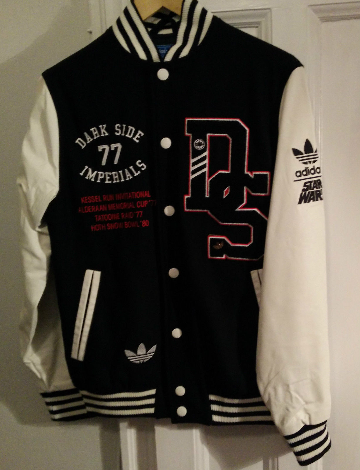 ORIGINAL ADIDAS X STAR WARS DS VARSITY JACKET FALL SUPER DEATH STORMTROOPER ADIDAS P01685 COAT
