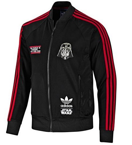 NWT Original Adidas STAR WARS DARTH VADER FORCE TRACK TOP JACKET SWEATER Adidas V33808 BLACK
