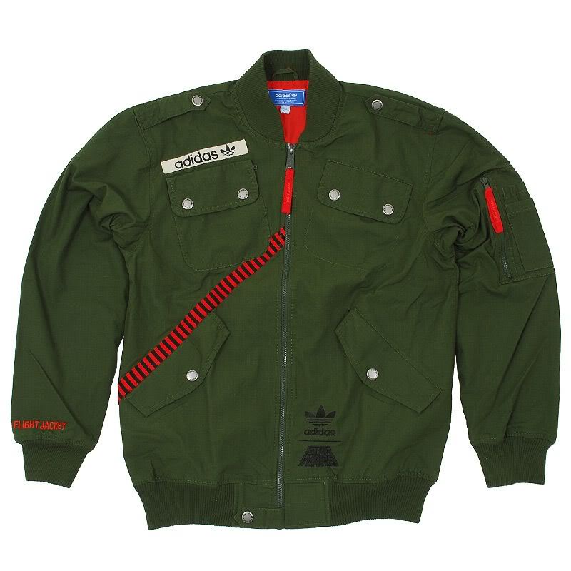 NEW Original Adidas Star Wars Han Solo Flight Jacket Strong Olive Track Top Adidas O58953 Coat