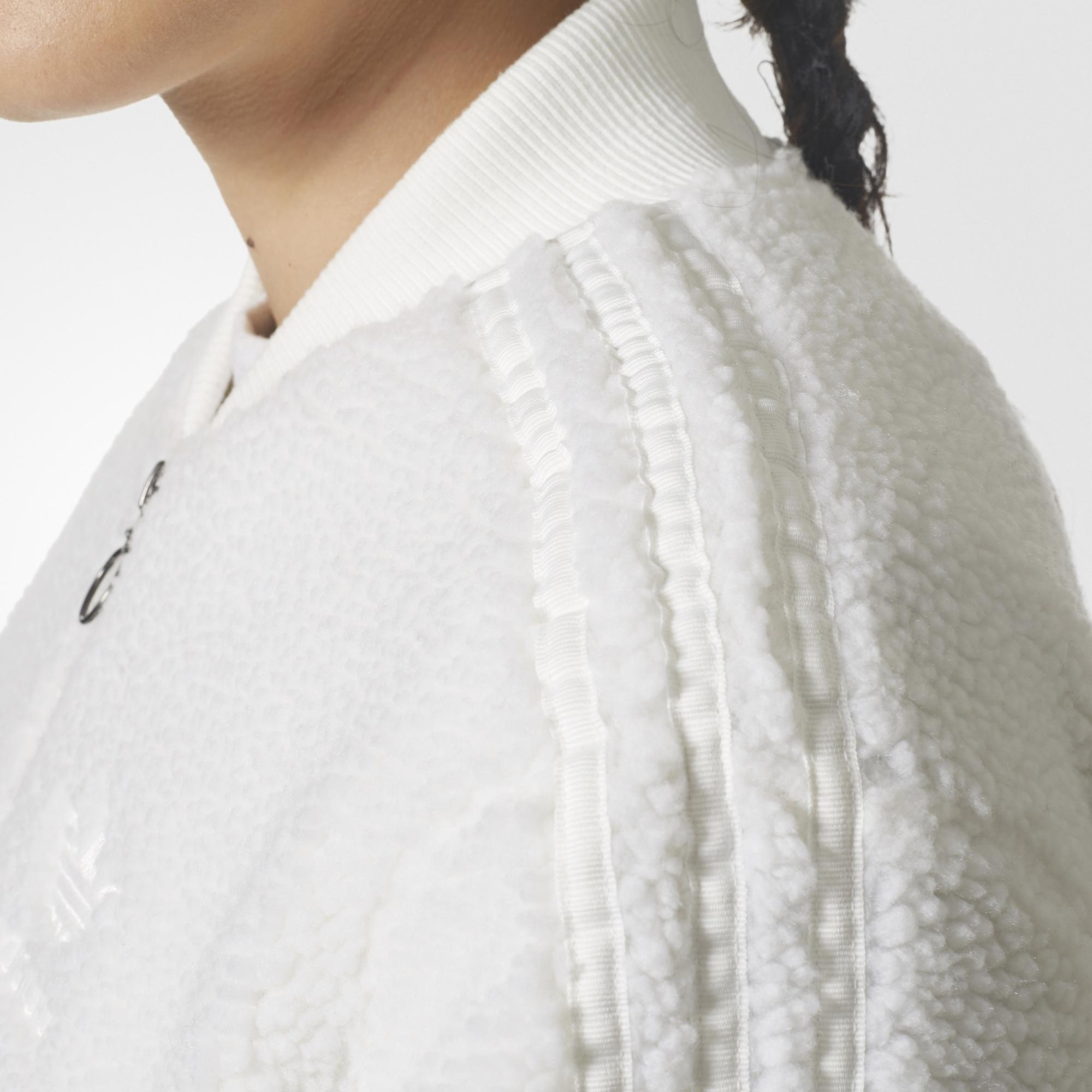 Original Adidas Superstar Track Jacket White Caliroots SST BR5191 Buff Sherpa Fleece Jacket