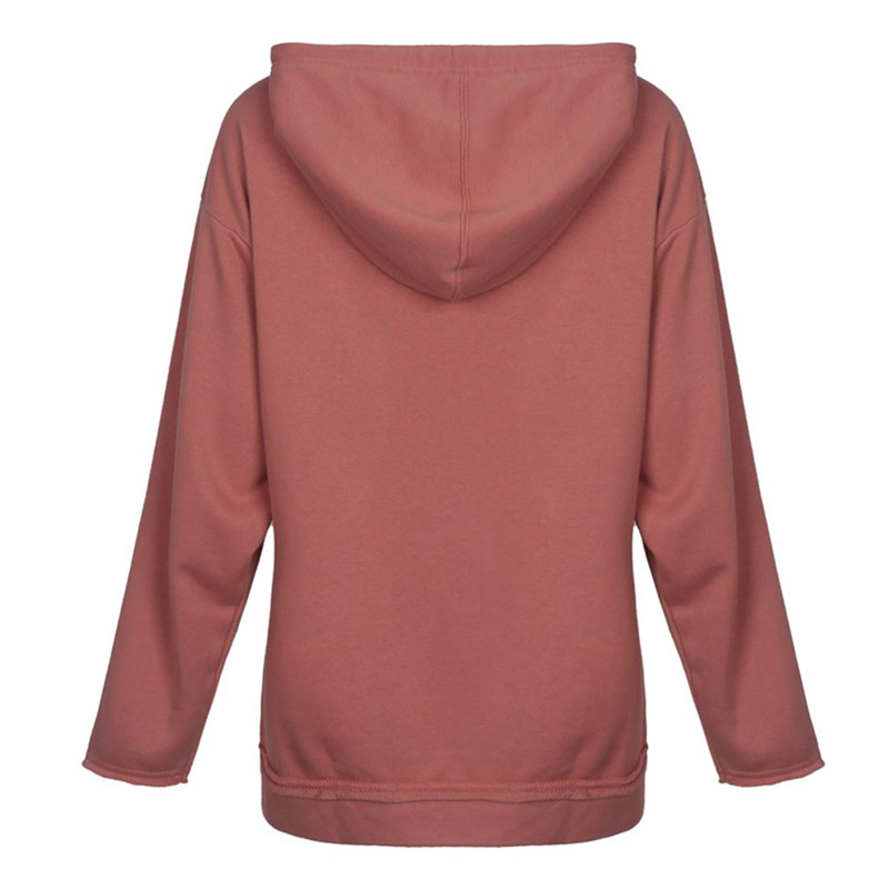 Adidas BR9304 Women Original Trefoil Hoodie LS Shirts Pink Fleece Tubular Chicago Raw Edge Hoody
