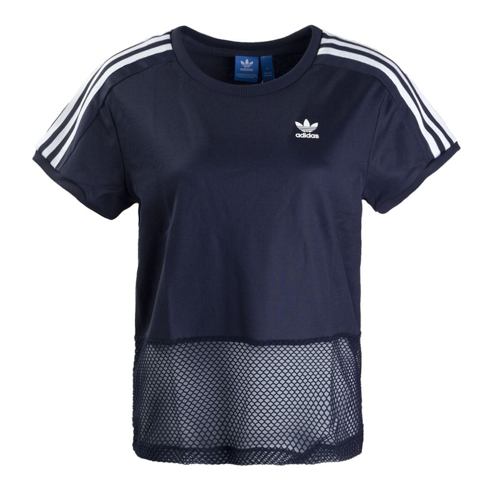 Adidas Osaka Tees Navy BQ5743 Mesh Panel Black Tshirt