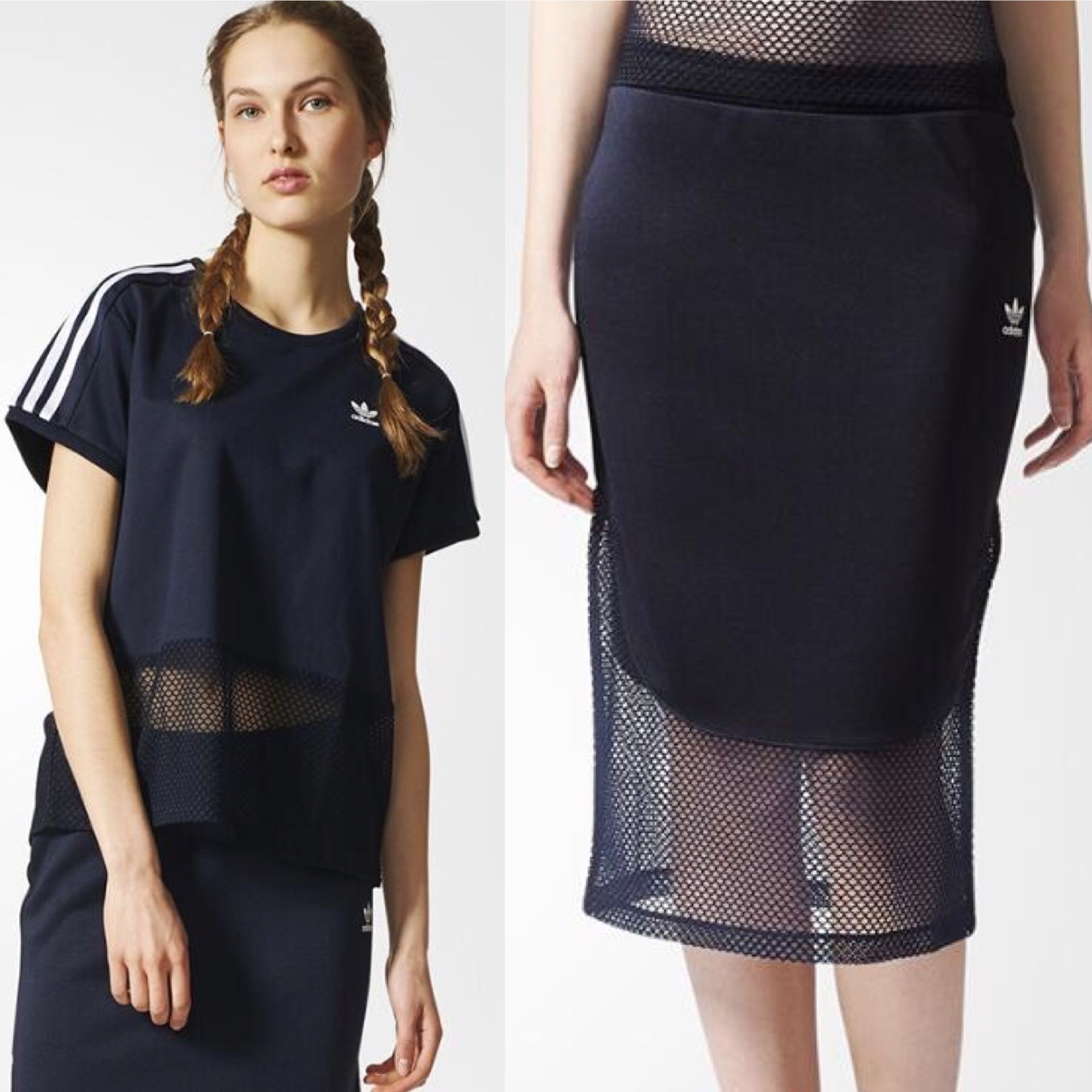 Adidas Osaka Tees Navy BQ5743 Mesh Panel Black Tshirt