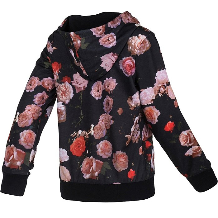 Original Adidas Women's Trefoil Allover Floral Rose Hoodie F79297 Jacket Sweats Trackt Top