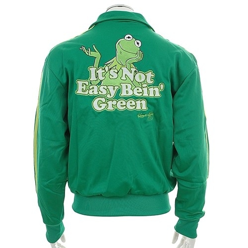 Original Adidas MENS G4 Jacket Green Kermit Jacket Adidas Adicolor Sport Embroidery Athletics Coat