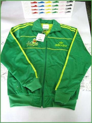Original Adidas MENS G4 Jacket Green Kermit Jacket Adidas Adicolor Sport Embroidery Athletics Coat