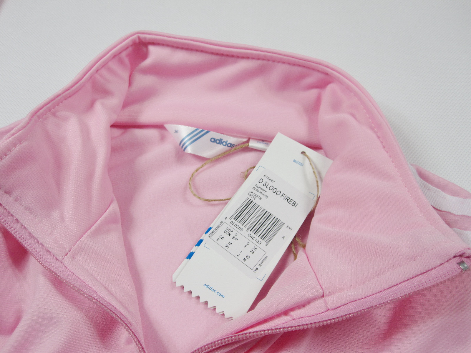 Original Adidas Womens Authentic Sports Track Top Firebird Jacket Pink Trefoil Coat