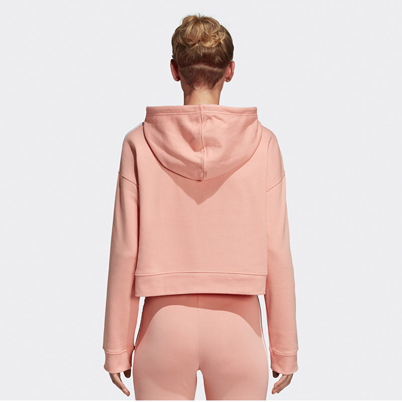 Adidas Womens Cropped Hoodie Pink DX2161 Mikina Cropped PINK