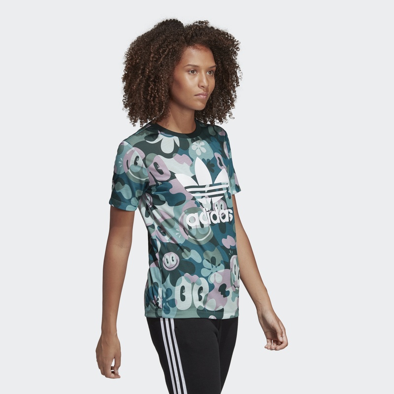 Adidas Trefoil Tees Multicolor DV2672 Majica Trefoil AOP Tees
