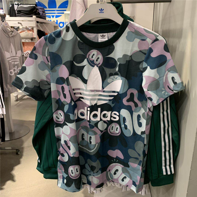 Adidas Trefoil Tees Multicolor DV2672 Majica Trefoil AOP Tees