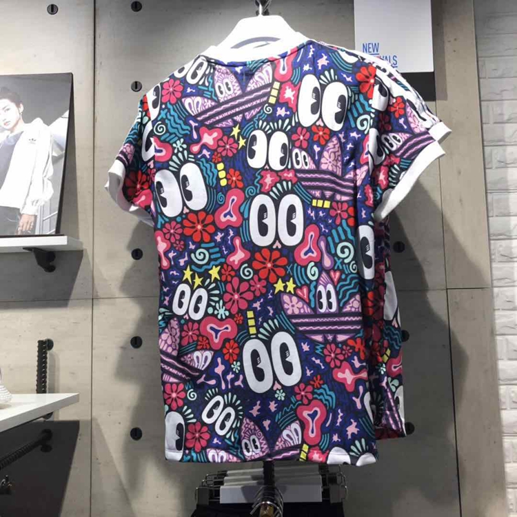 Original Adidas 2019 Women Tees DV2656 Hattie Stewart Summer Eyes 3-Stripes Tees