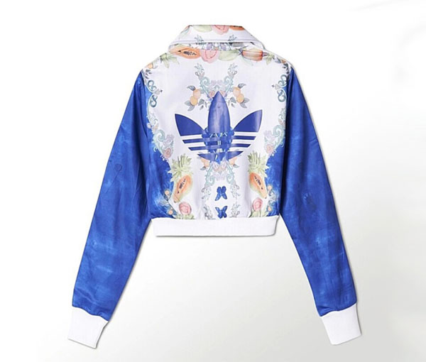 Original Adidas Indigo Cropped Firebird TT M69837 Jacket Brazil Fruits Track Top