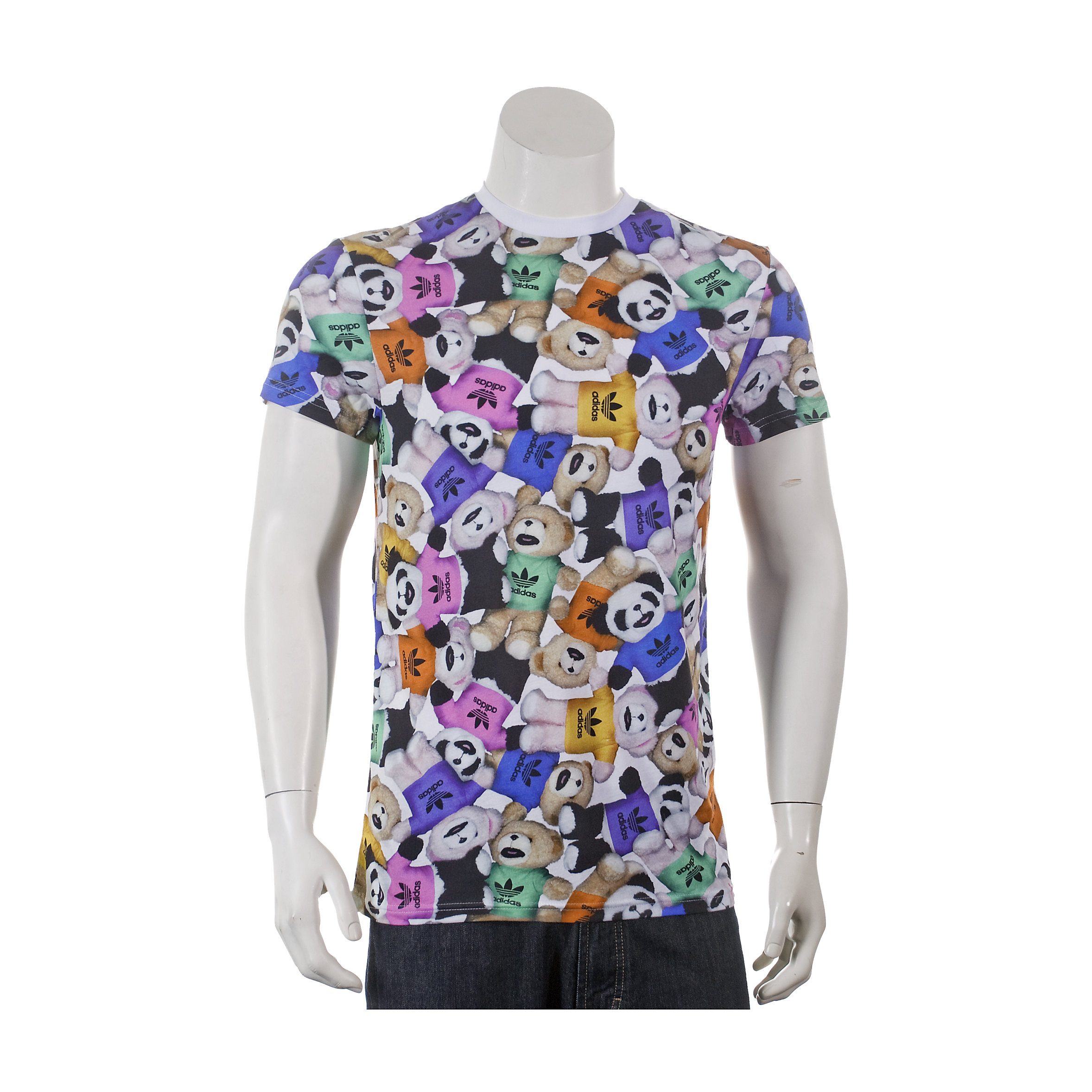 Original Adidas Mens Jeremy Scott Bear Big Tshirt Multicolor W60480 JS Summer Tees