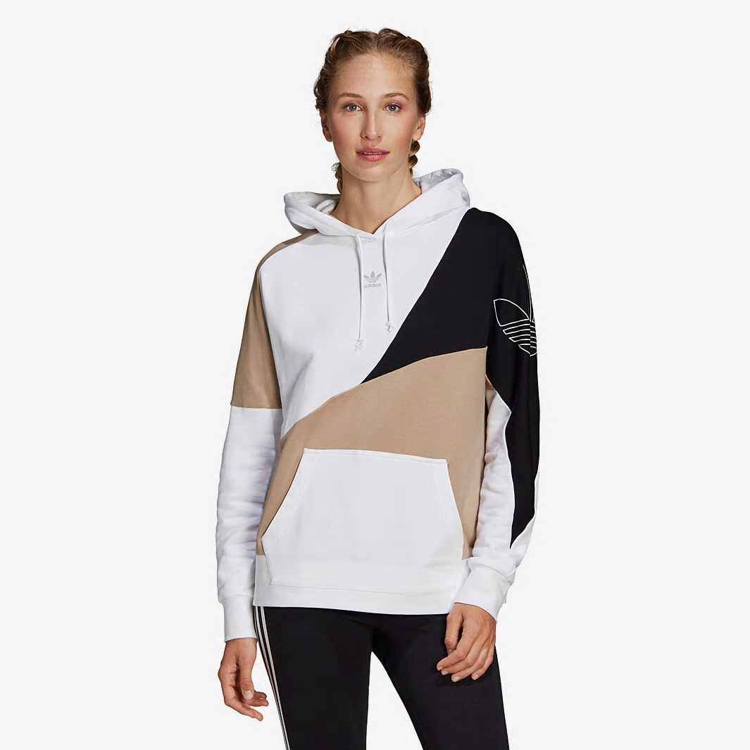 Adidas Originals Womens Colorblock Hoodie FR0558 Brown Foot Locker Hoody