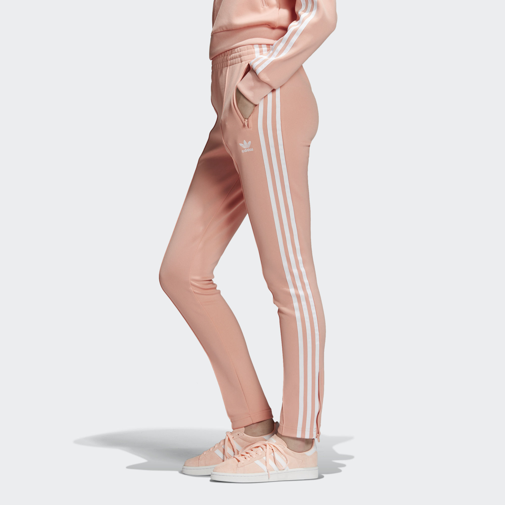 Adidas Originals SST Track Pants Dust Pink DV2593 Women Side Stripe Superstar Track Jogger Pants