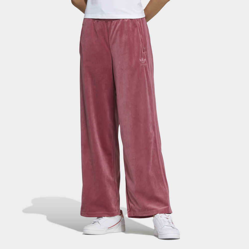 Adidas Original Womens Pink GV2927 Velour Track Pants GV2926 Black Velour Track Jogger Pants