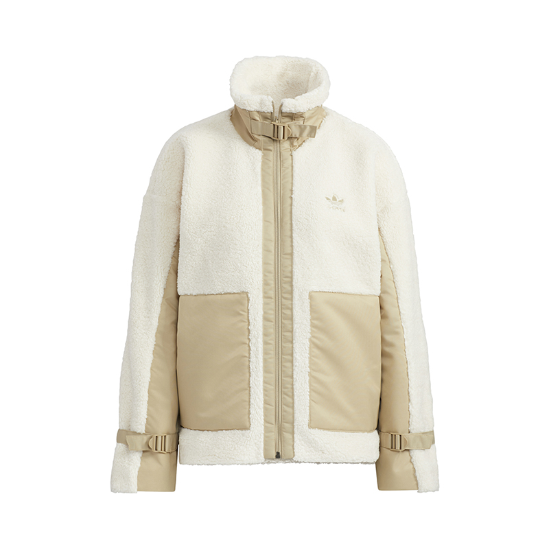 Adidas Womens Original Fur Jacket HC6603 Winter SHERPA BIKER Coat