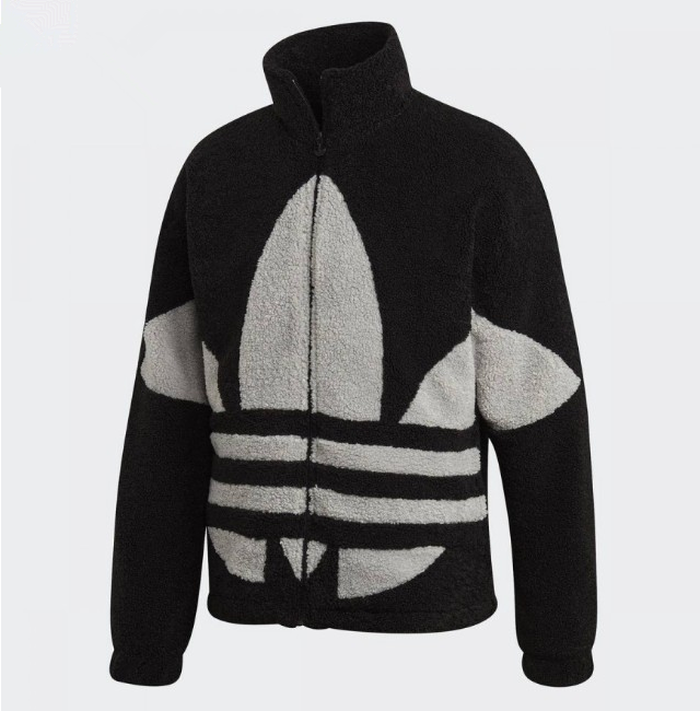 Adidas Originals Big Trefoil Fleece Jacket Black/White 2 Colors GC8695/GC8696 Jacket