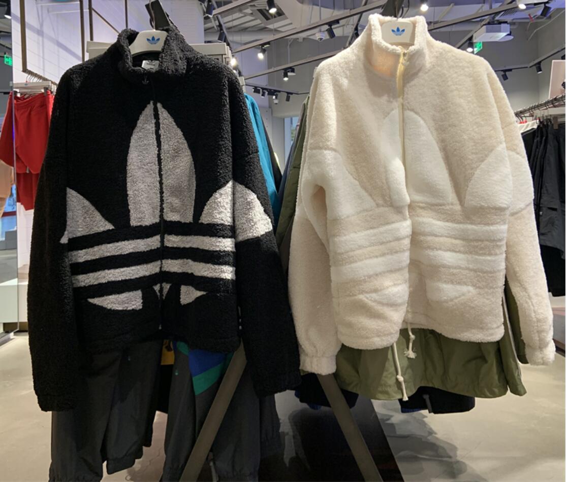 Adidas Originals Big Trefoil Fleece Jacket Black/White 2 Colors GC8695/GC8696 Jacket