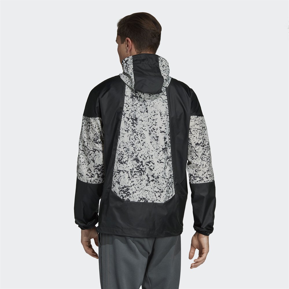 Adidas Original DV1965 Mens Hoody PT3 Karkaj Windbreaker Black Jacket