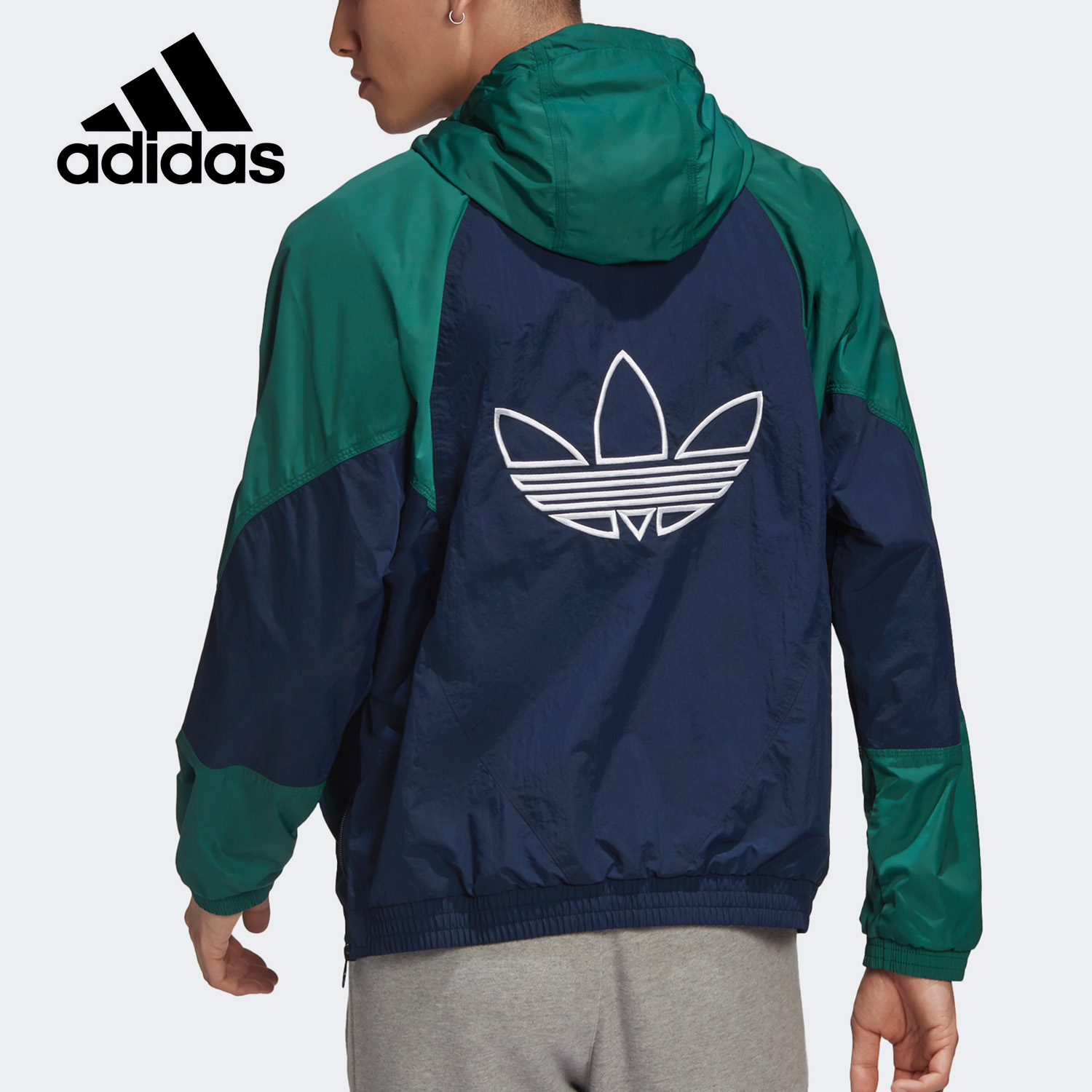 Adidas Originals Big Trefoil Windbreaker GE6238 Turf Green Jacket