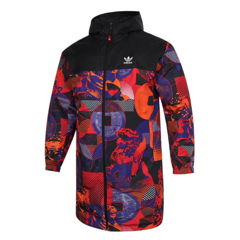 Adidas LNY Parka Jacket Black GN5451 Reversible Long Windbreak Hoody