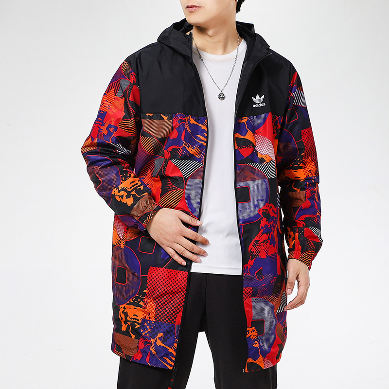 Adidas LNY Parka Jacket Black GN5451 Reversible Long Windbreak Hoody