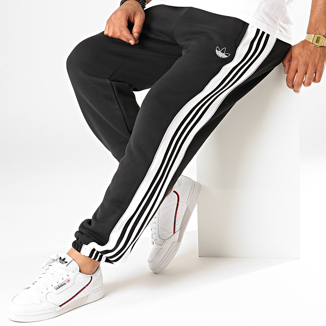 Adidas Originals 3 Stripes Panel Sweat ED6255 Black Pants Jogger ED6258 Grey Pants