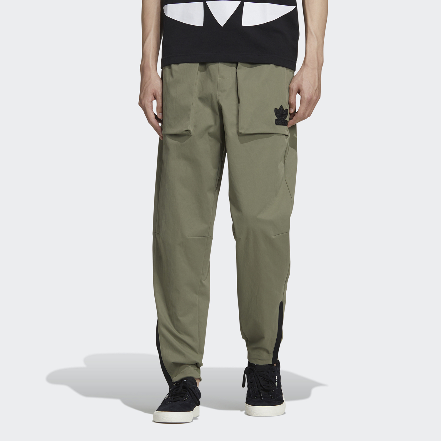Adidas Originals Tech Pants Logo GT7289 Black Pants Khaki GT7288 Pants