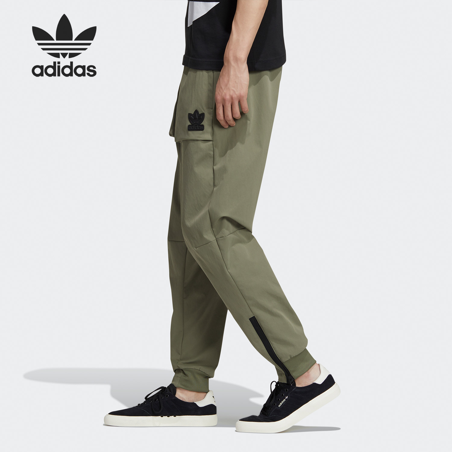 Adidas Originals Tech Pants Logo GT7289 Black Pants Khaki GT7288 Pants