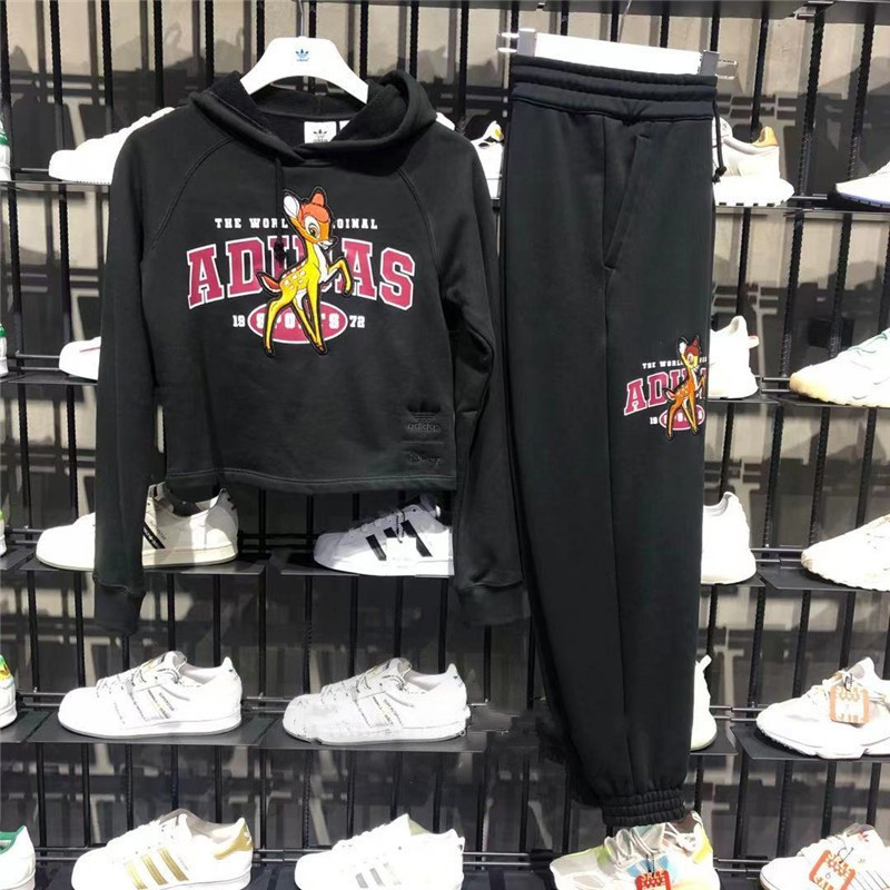 Adidas Disney Bambi Graphic Pants HE6859 Black Jogger HE6875 Hoody Full suit