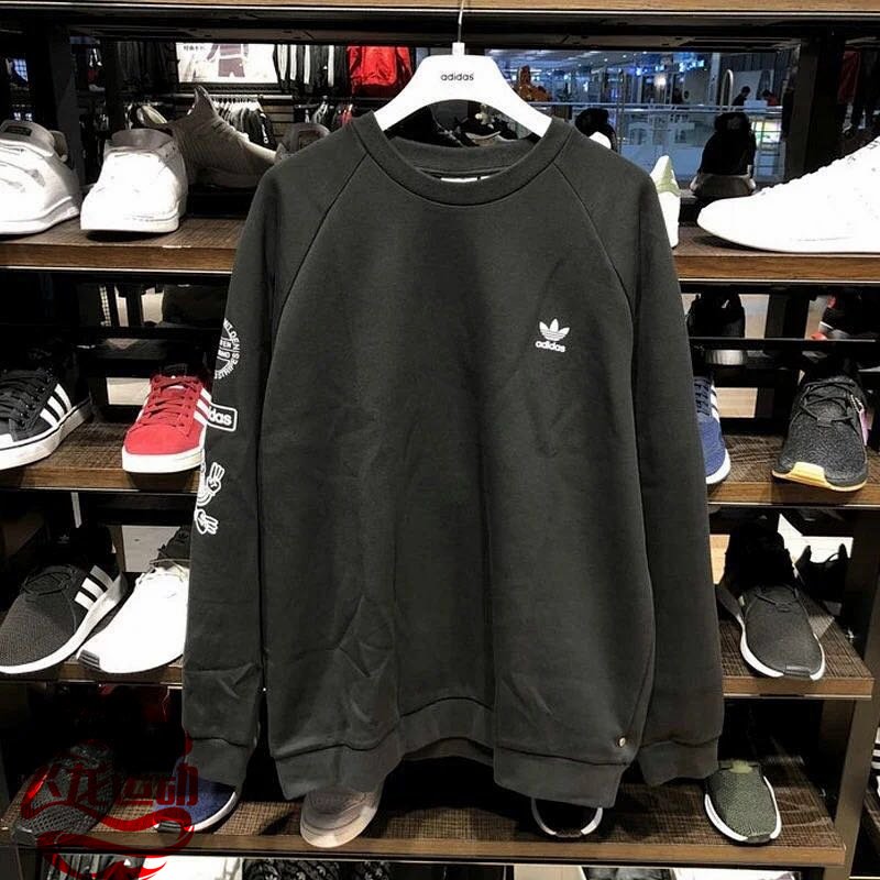 Adidas Original Graphic Crew DP8576 Black Sweater DP8575 White Tshirt