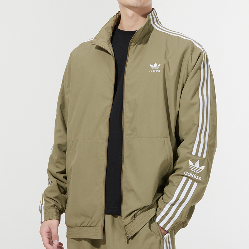 Adidas Original Mens Hoodie Sweatshirt H41390 Trefoil Lock Up Windbreak Jacket