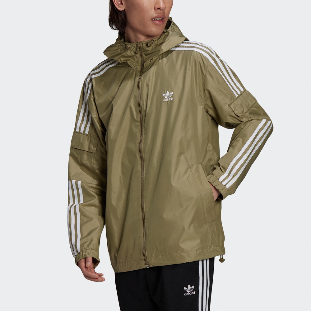Adidas Original Mens Hoodie Sweatshirt H06684 Trefoil Lock Up Windbreak Jacket