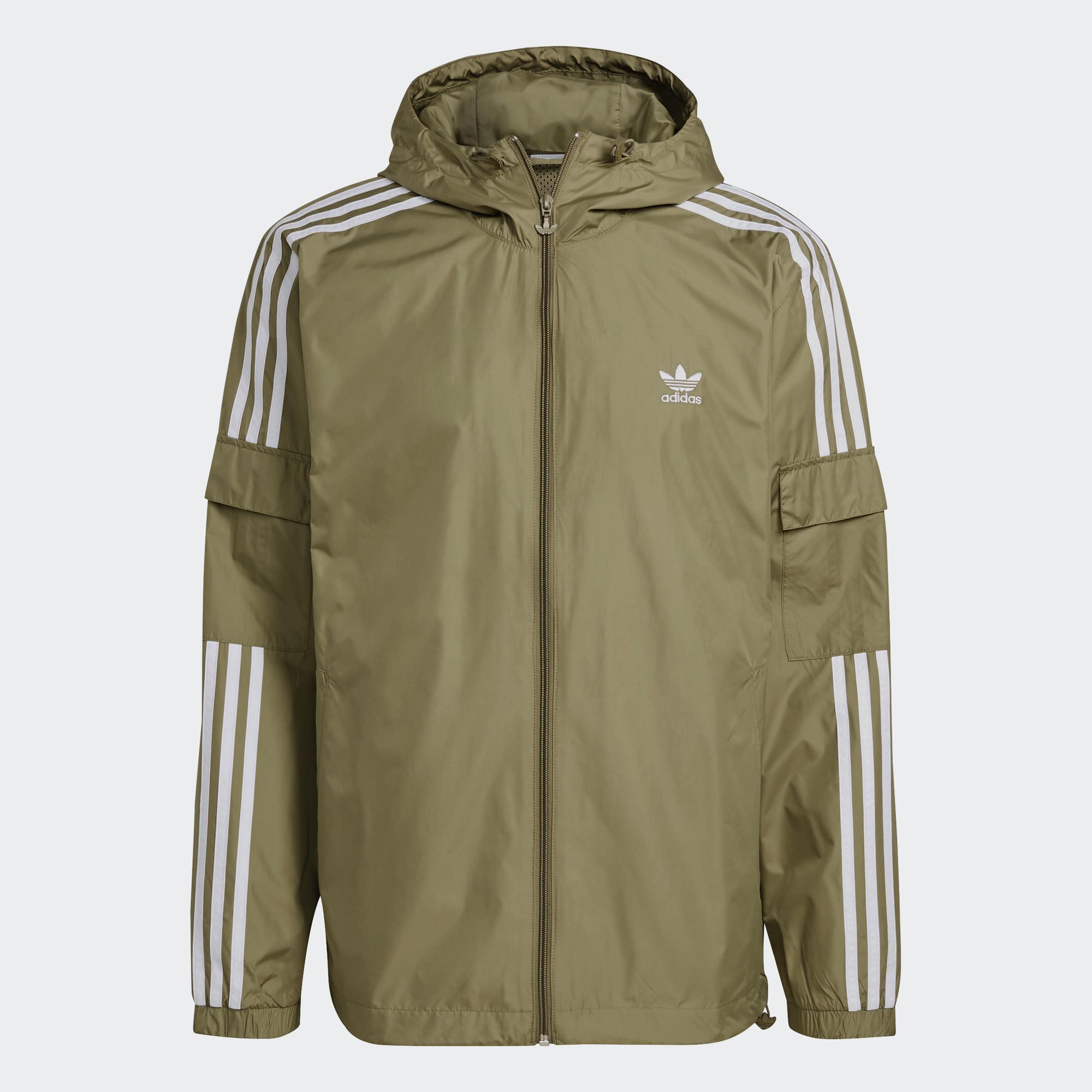 Adidas Original Mens Hoodie Sweatshirt H06684 Trefoil Lock Up Windbreak Jacket