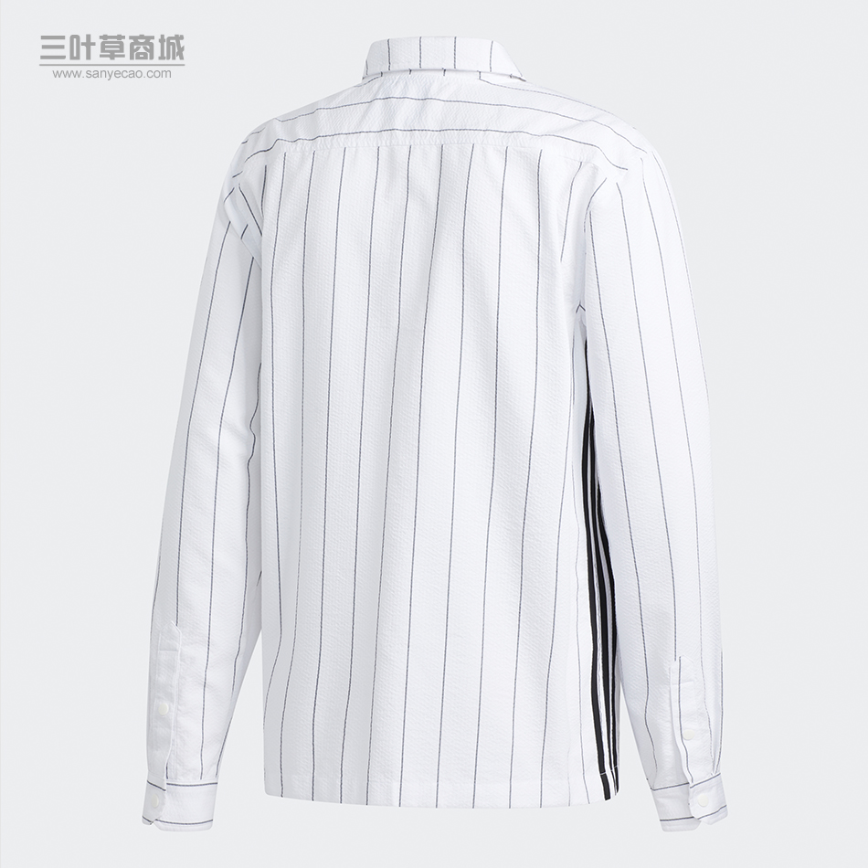 Adidas Original Mens Pinstripe Seersucker Shirt Mens ED5514  Shirt Light Track