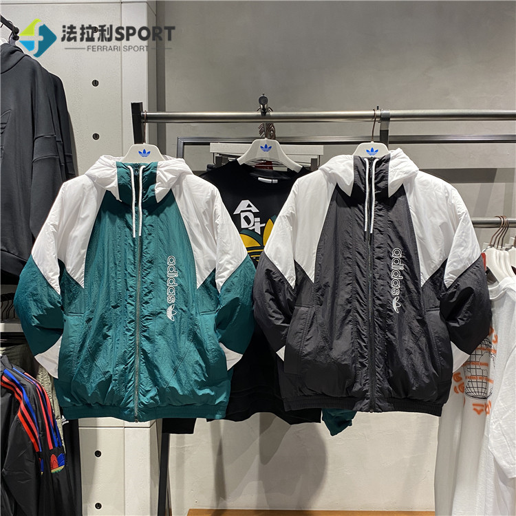 Adidas GE1302 Mens Green Windbreak Coat Hoody GE1301 Black 아디다스 공식 온라인 스토어 긴급 점검