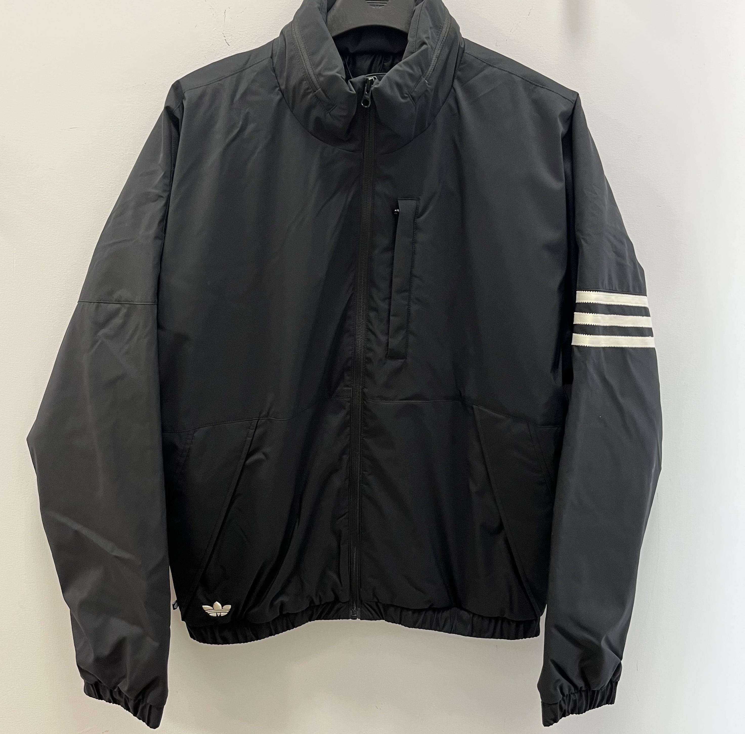 Adidas Original Padded Stripes Puffer Jacket Black HL9198 Winter Light Coat