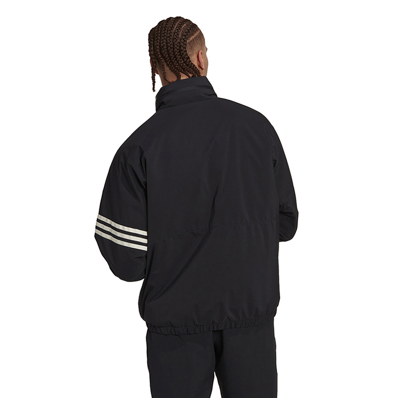 Adidas Original Padded Stripes Puffer Jacket Black HL9198 Winter Light Coat