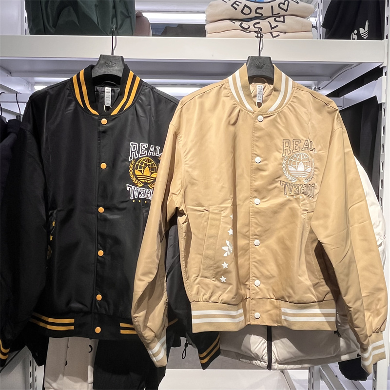 Adidas Original Baseball Jacket HY1358 Khaki Color Winter Coat Slik Black HY1357 Jacket
