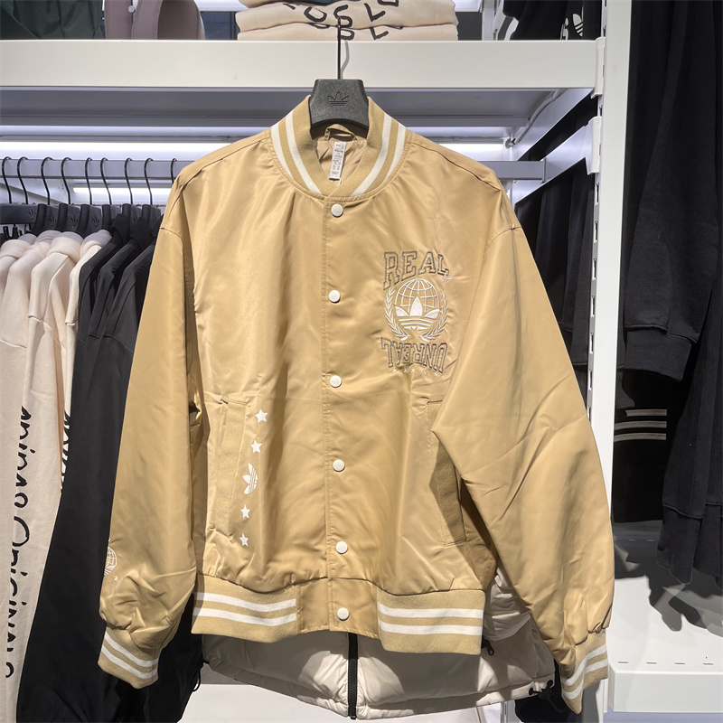 Adidas Original Baseball Jacket HY1358 Khaki Color Winter Coat Slik Black HY1357 Jacket